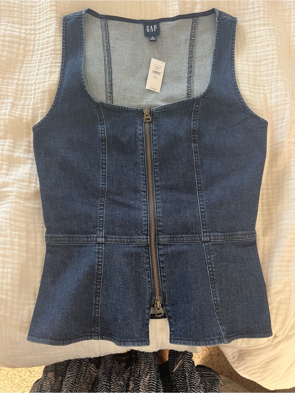 GAP Denim Zip Vest